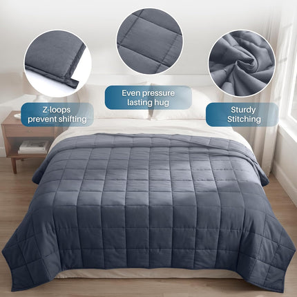 Cozy Comfort | Weighted Blanket for Adults with Cooling Fabric | Breathable All-Season Design for Ultimate Relaxation