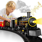 Toy Train Set, Battery Powered Electric Train with Realistic Sounds and Easy to Assemble Tracks