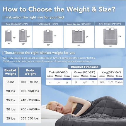Cozy Comfort | Weighted Blanket with Cooling Microfiber | All-Season Softness for Ultimate Relaxation