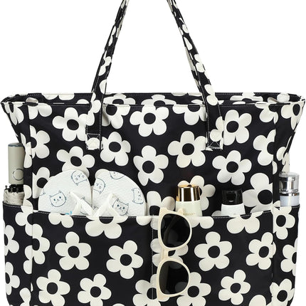 Vepine Waterproof Beach Tote Bag with Wet Compartment | Extra Large Carry-On for Weekend Travel