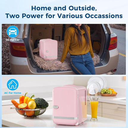 Portable Mini Fridge | 4L Portable Cooler & Warmer with Dual Functionality | Ideal for Madication, Skincare, Beverages & Snacks