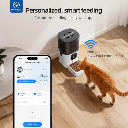 Automatic Cat Feeder with App Control & WiFi Connectivity | 6L Capacity for Scheduled Meals and Portion Control