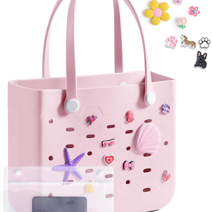Vepine Water-Resistant Rubber Tote Bag with Sandproof Design | Stylish Vacation Essential for Summer Fun