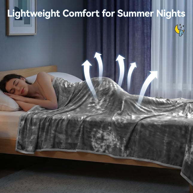 Cozy Nights | Cooling Throw Blanket for Hot Sleepers with Arc-Chill Technology | Lightweight & Breathable Summer Comfort