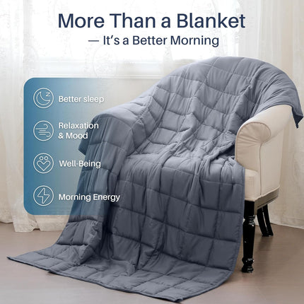 Cozy Comfort | Weighted Blanket for Adults with Cooling Fabric | Breathable All-Season Design for Ultimate Relaxation