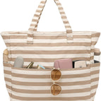 1 Piece - F-light Brown Stripes