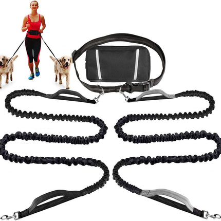 Hands Free Dog Leash, Waist Dog Leash with Belt and Bag – image 19