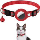 Reflective Cat Collar with AirTag Holder and Bell | Adjustable Nylon Pet Collar for Safety and Style