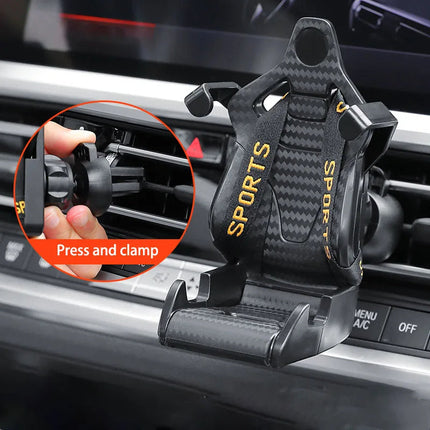Car Phone Holder with 360° Rotation and Silent Design | Secure Air Vent Mount for Worry-Free Driving