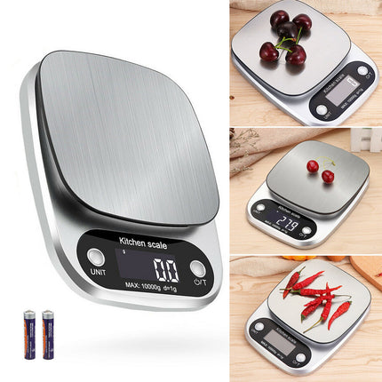 Digital Kitchen Food Scale with Tare Function | 22lbs Capacity and Stainless Steel Design for Accurate Meal Preparation