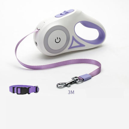 Retractable Dog Leash with Spotlight and One-Handed Locking System | Safe and Comfortable Control for Pets