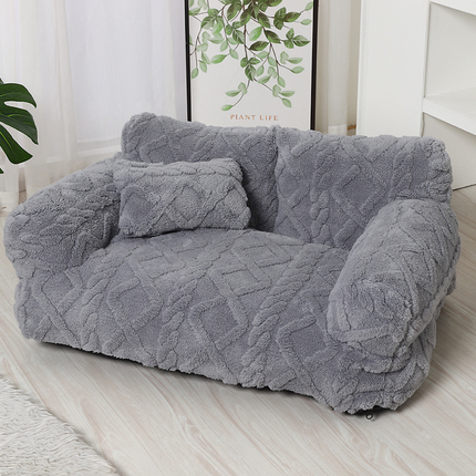 Dog Beds with Raised Edges, Plush Couch Dog Bed – image 5