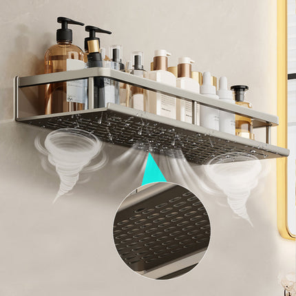 Bathroom Wall Shelf, Wall Mounted Bathroom Shelves with Adhesive or Drill Mounting – image 9
