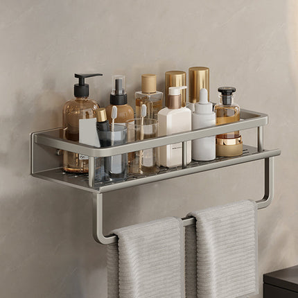 Bathroom Wall Shelf, Wall Mounted Bathroom Shelves with Adhesive or Drill Mounting – image 22