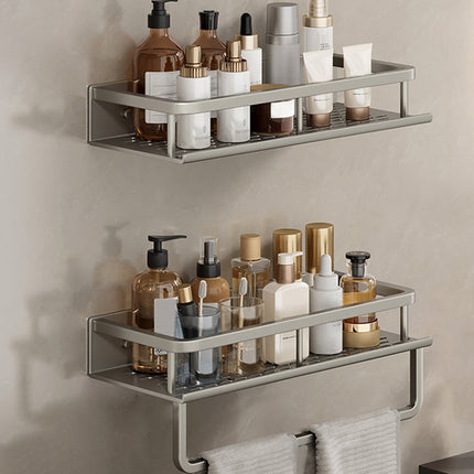 Bathroom Wall Shelf, Wall Mounted Bathroom Shelves with Adhesive or Drill Mounting – image 27