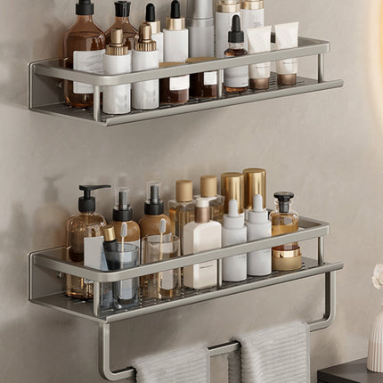 Bathroom Wall Shelf, Gray Metal Bathroom Organizer – image 30