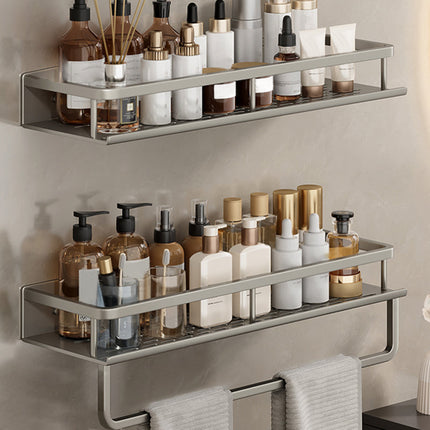Bathroom Wall Shelf, Gray Metal Bathroom Organizer – image 33
