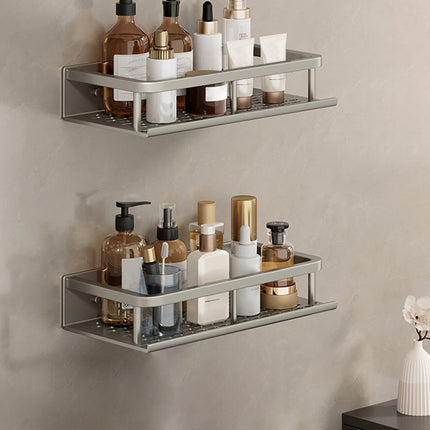 Bathroom Wall Shelf, Wall Mounted Bathroom Shelves with Adhesive or Drill Mounting – image 19