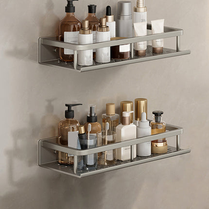 Bathroom Wall Shelf, Gray Metal Bathroom Organizer – image 25