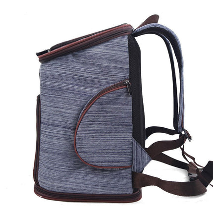 Pet Dog Backpack with Oxford Cloth & Mesh Design | Comfortable Carrier for Small Dogs and Cats
