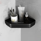 Bathroom Shelf Wall Mounted, Black Bathroom Wall Shelf, Bathroom Organizer with Adhesive or Drill Mounting, 1 2 3 Piece