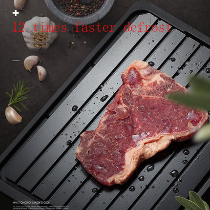 Quick Defrost Tray with Drip Tray for Rapid Thawing | Non-Toxic Kitchen Tool for Healthy Food Prep