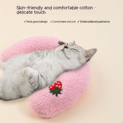 Half U-Shaped Cat Neck Pillow with Plush PP Cotton Filling | Comfortable Support for Relaxing Naps