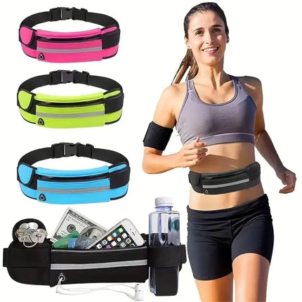 Running Belt Bag for Men and Women, Bum Bag, Running Waist Bag, Phone Running Belt, Reflective Waist Pack for Hiking