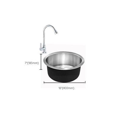 Kitchen Sinks, Single Bowl Drop In Bar Sink with Drain Strainer – image 8