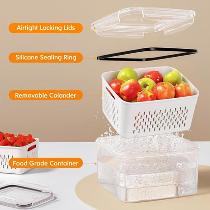 Food Storage Containers, Plastic Food Container for Vegetables