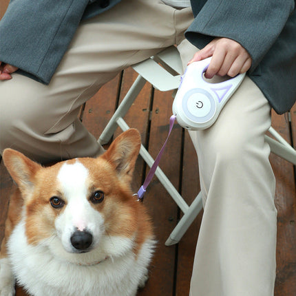 Retractable Dog Leash with Spotlight and One-Handed Locking System | Safe and Comfortable Control for Pets