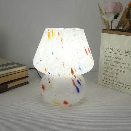 Hand-Blown Glass Lamp with Unique Patterns | Dimmable Lighting for Elegant Home Ambiance
