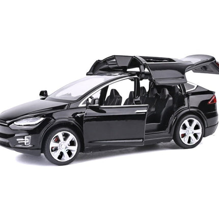 Tesla Model X Pull Back Car Model with Sound and Light Features | 1:32 Scale Toy for 3-6 Year Olds