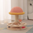 Solid Wood Turntable Cat Toy with Sisal Grinding Claw | Durable Climbing Frame for Healthy Scratching and Play