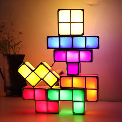 Stackable LED Lighting Blocks Set with Interactive Glow | Creative Customizable Display for Modern Home Decor