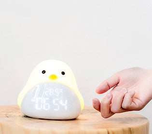 Cartoon Bird Smart Clock with Night Light & Gentle Alarm | Fun Time Display for Kids' Rooms