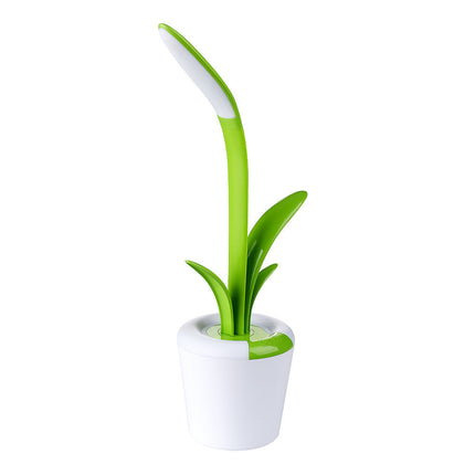 Plant-Shaped LED Desk Lamp with Touch Control & Multiple Brightness Levels | USB Rechargeable Night Light for Home Decor