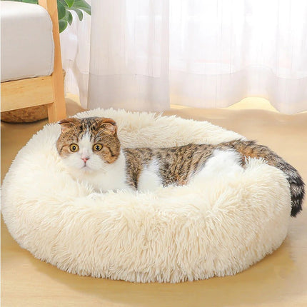 Super Soft Washable Plush Pet Bed with Non-Slip Bottom | Ultimate Comfort for Dogs and Cats
