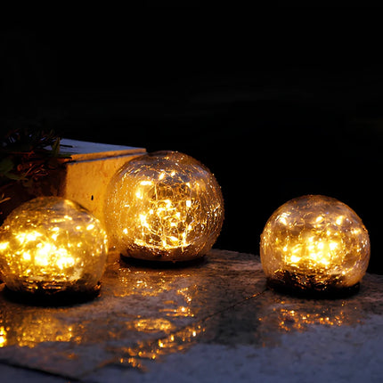 Solar-Powered Garden Light with Automatic Dusk Sensor | Waterproof Orb for Warm White Illumination