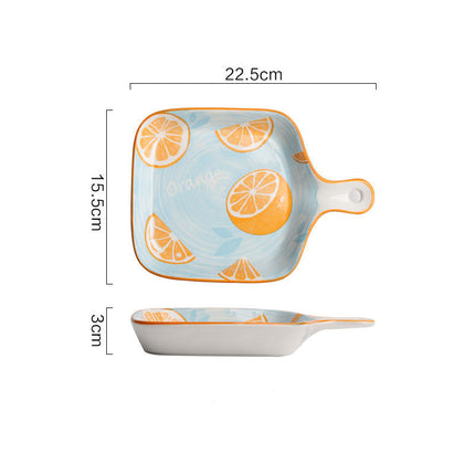 Elegant Porcelain Food Tray with Handle | Stylish Serving Solution for Dining and Entertaining