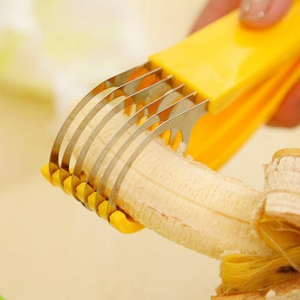 Ergonomic Banana Slicer with Stainless Steel Blade | Efficient Multi-Slicing Tool for Quick Healthy Snacks