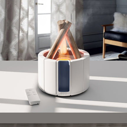Simulated Flame Aromatherapy Humidifier with Quiet Operation | Cozy Atmosphere for Home and Office