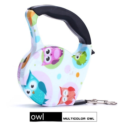 Automatic Retractable Dog Leash with 5m Length | Lightweight Plastic with Fun Patterns for Safe Exploration