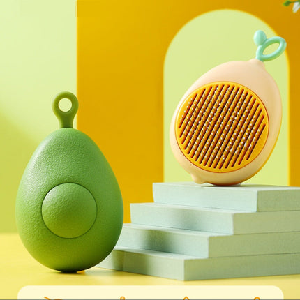 Avocado-Shaped Grooming Brush for Cats & Dogs with Stainless Steel Needles | Reduces Shedding & Boosts Blood Circulation