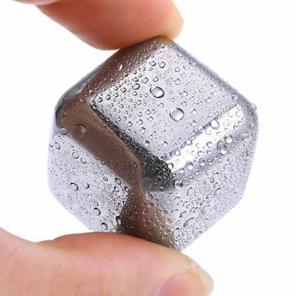 Reusable Chilling Stones Set with Food Grade Stainless Steel | Rapid Cooling for Whiskey and Cocktails