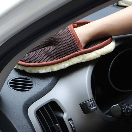 Car Wash Gloves with High-Grade Imitation Wool | Soft Cleaning for Cars and Motorcycles