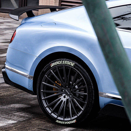 3D Stereo Tire Letter Decals for Car Modification | Stylish BRIDGESTONE Design for Enhanced Vehicle Aesthetics