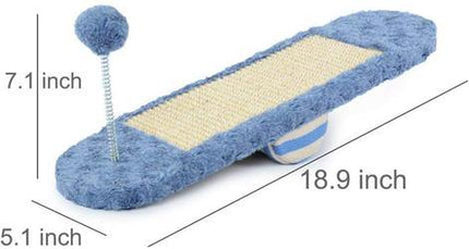 Royal Blue Seesaw Cat Toy with Sturdy Base & Interactive Ball | Engaging Playtime for Cats and Kittens