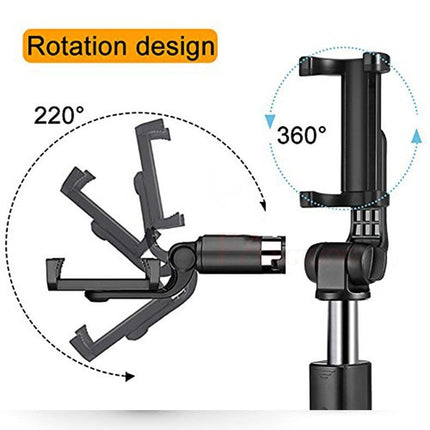 Bluetooth Selfie Stick Tripod with Rechargeable Battery | Compatible with Smartphones for Perfect Photos