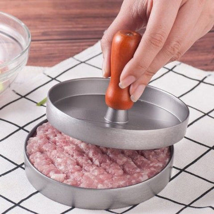 Aluminum Alloy Burger Press Tool Kit with Non-Stick Mold | Effortless Burger Shaping and Easy Cleanup